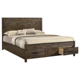 Woodmont California King Storage Bed Rustic Golden Brown | Brown | Rustic Golden Brown | 222631KW