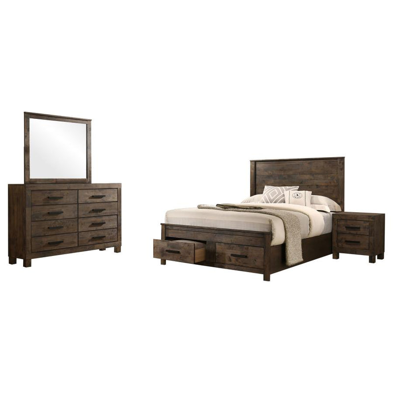 Woodmont 4-piece Bedroom Set Rustic Golden Brown