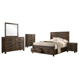 Woodmont 5-piece Queen Bedroom Set Rustic Golden Brown | Brown | Rustic Golden Brown | 222631Q-S5