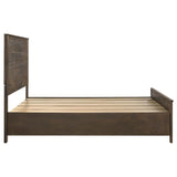 Woodmont Wood Queen Storage Panel Bed Rustic Golden Brown | Queen | Brown | Rustic Golden Brown | 222631Q