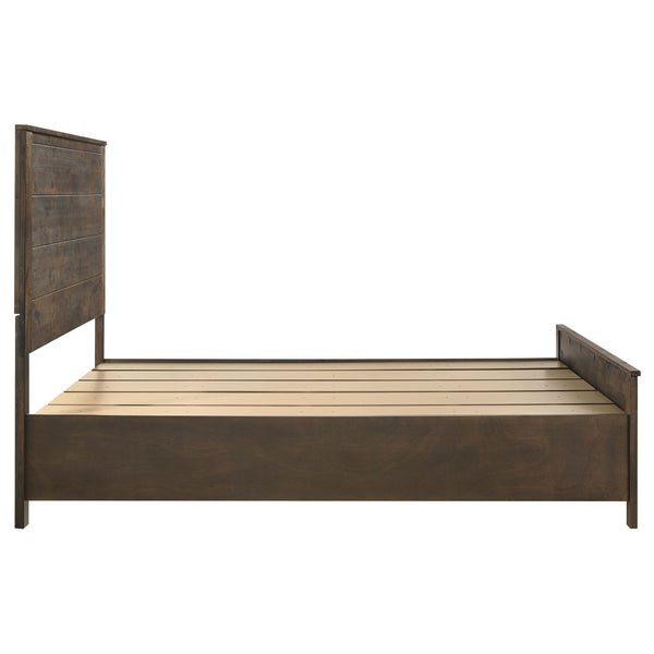 Halstead Wood Queen Storage Panel Bed Rustic Golden Brown