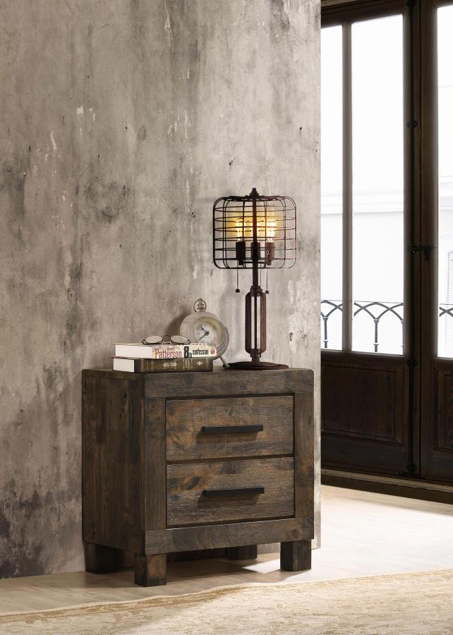 Woodmont 2-drawer Nightstand Rustic Golden Brown | King | Brown | Rustic Golden Brown | 222632