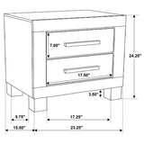 Woodmont 2-drawer Nightstand Rustic Golden Brown | King | Brown | Rustic Golden Brown | 222632