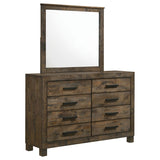 Woodmont 8-drawer Dresser with Mirror Rustic Golden Brown | Brown | Rustic Golden Brown | 222633M