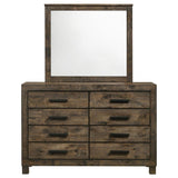 Woodmont 8-drawer Dresser with Mirror Rustic Golden Brown | Brown | Rustic Golden Brown | 222633M