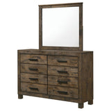 Woodmont 8-drawer Dresser with Mirror Rustic Golden Brown | Brown | Rustic Golden Brown | 222633M