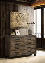 Woodmont 8-drawer Dresser Rustic Golden Brown | King | Brown | Rustic Golden Brown | 222633