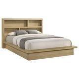 Hendricks Eastern King Bookcase Headboard Platform Bed Light Oak | Beige | Light Oak | 222650KE