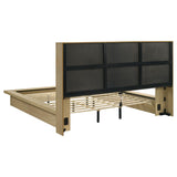 Hendricks Eastern King Bookcase Headboard Platform Bed Light Oak | Beige | Light Oak | 222650KE