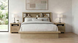 Hendricks Eastern King Bookcase Headboard Platform Bed Light Oak | Beige | Light Oak | 222650KE
