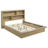 Hendricks California King Bookcase Headboard Platform Bed Light Oak | Beige | Light Oak | 222650KW