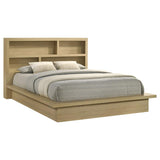 Hendricks California King Bookcase Headboard Platform Bed Light Oak | Beige | Light Oak | 222650KW