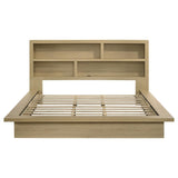 Hendricks California King Bookcase Headboard Platform Bed Light Oak | Beige | Light Oak | 222650KW