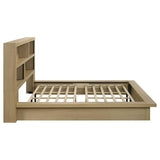 Hendricks California King Bookcase Headboard Platform Bed Light Oak | Beige | Light Oak | 222650KW