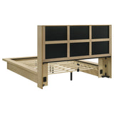 Hendricks Queen Bookcase Headboard Platform Bed Light Oak | Queen | Beige | Light Oak | 222650Q