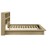 Hendricks Queen Bookcase Headboard Platform Bed Light Oak | Queen | Beige | Light Oak | 222650Q