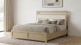 Hendricks California King Panel Headboard Platform Bed Light Oak | Ivory | Light Oak / Cream | 222651KW