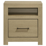 Hendricks 1-drawer Nightstand Bedside Table with Cubby Light Oak | Beige | Light Oak | 222652