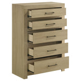 Hendricks 5-drawer Bedroom Chest of Drawers Light Oak | King | Brown | Light Oak | 222655