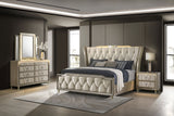 Lorient 4-piece Queen Bedroom Set Ivory and Camel | Eastern King / 4-piece / Standard | 222661KE-S4