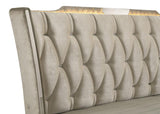 Lorient Eastern King LED Upholstered Bed Ivory and Camel | Eastern King | Ivory | Ivory / Camel | 222661KE