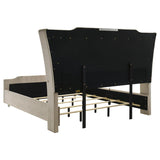Lorient California King LED Upholstered Bed Ivory and Camel | Ivory | Ivory / Camel | 222661KW