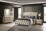 Lorient 4-piece Queen Bedroom Set Ivory and Camel | Gallery | 222661Q-S4 222661Q-S4B 222661KE-S4 222661KE-S4B 222661KW-S4 222661KW-S4B 222661Q-S5 222661Q-S5B 222661KE-S5 222661KE-S5B 222661KW-S5 222661KW-S5B
