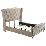 Lorient 4-piece Queen Bedroom Set Ivory and Camel | Gallery | 222661Q-S4 222661Q-S4B 222661KE-S4 222661KE-S4B 222661KW-S4 222661KW-S4B 222661Q-S5 222661Q-S5B 222661KE-S5 222661KE-S5B 222661KW-S5 222661KW-S5B