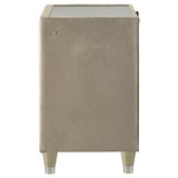 Lorient 2-drawer LED Nightstand with USB Ivory and Camel | Ivory | Ivory / Camel | 222662