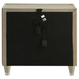 Lorient 2-drawer LED Nightstand with USB Ivory and Camel | Ivory | Ivory / Camel | 222662