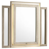 Lorient LED Dresser Mirror Ivory and Camel | Full | Ivory | Ivory / Camel | 222664