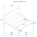 Stillwater Eastern King Platform Bed | Brown | Weathered Oak | 222801KE