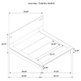 Stillwater California King Platform Bed | Brown | Weathered Oak | 222801KW