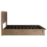 Stillwater Queen Platform Bed | Queen | Beige | Weathered Oak | 222801Q