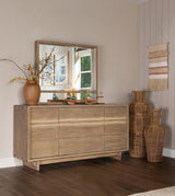 Stillwater Dresser with Mirror | Beige | Weathered Oak | 222803M