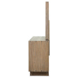 Stillwater Dresser with Mirror | Beige | Weathered Oak | 222803M