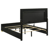 Marceline Wood Full LED Panel Bed Black | Black | 222831F
