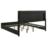 Marceline Wood Eastern King LED Panel Bed Black | Black | 222831KE