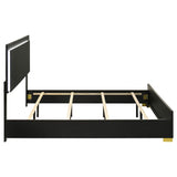 Marceline Wood Eastern King LED Panel Bed Black | Black | 222831KE