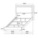 Marceline Wood Eastern King LED Panel Bed Black | Black | 222831KE