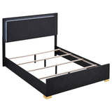 Marceline Wood Queen LED Panel Bed Black | Black | 222831Q