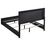 Marceline Wood Queen LED Panel Bed Black | Black | 222831Q