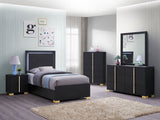 Marceline 4-piece Twin Bedroom Set Black | Twin / 5-piece | 222831T-S5