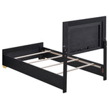 Marceline Wood Twin LED Panel Bed Black | Twin | Black | 222831T