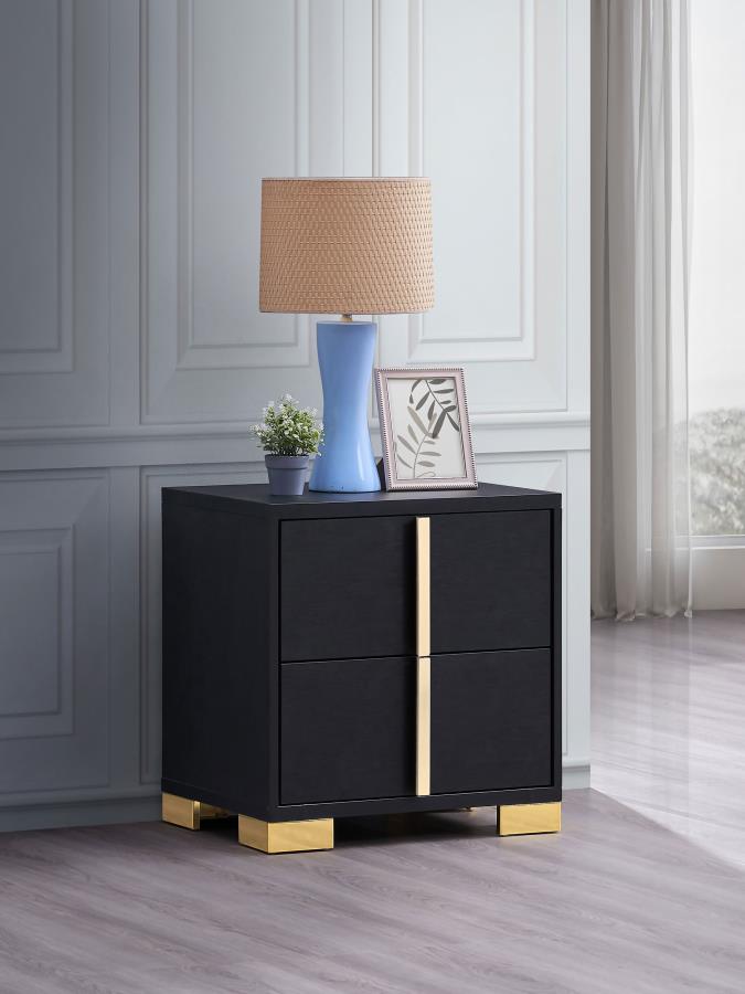 Marceline 2-drawer Nightstand Black | King | Black | 222832