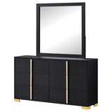 Marceline 6-drawer Dresser with Mirror Black | Black | 222833M