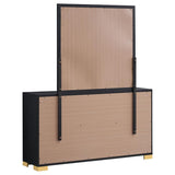 Marceline 6-drawer Dresser with Mirror Black | Black | 222833M