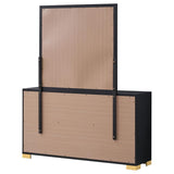 Marceline 6-drawer Dresser with Mirror Black | Black | 222833M