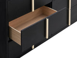 Marceline 6-drawer Dresser with Mirror Black | Black | 222833M