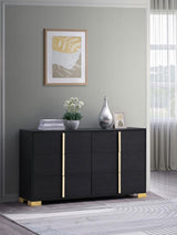 Marceline 6-drawer Dresser Black | King | Black | 222833